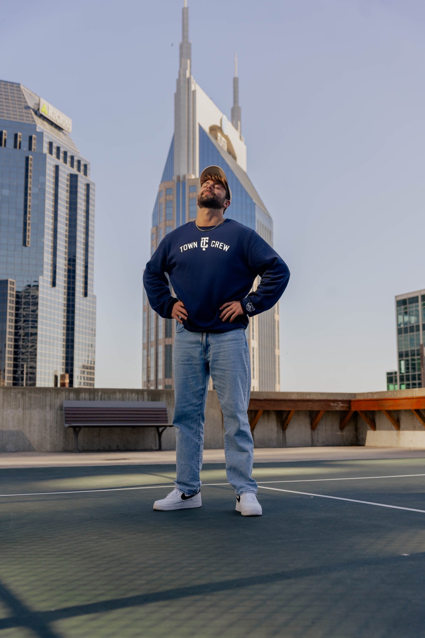 Campus Row Crewneck - Navy