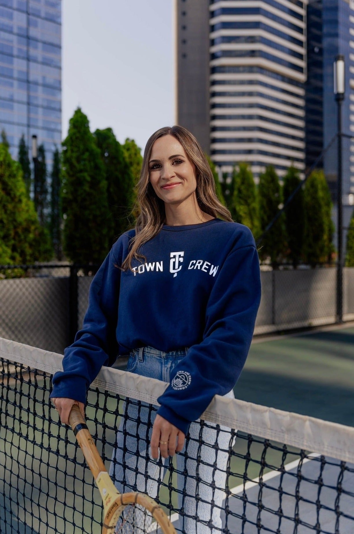 Campus Row Crewneck - Navy